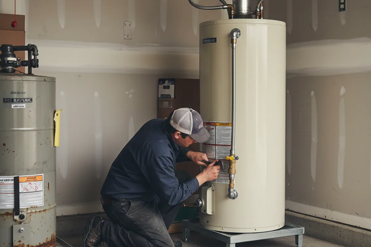 Water heater and shutoff valve replacement in Naugatuck
